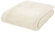 Copriletto in microfelpa crema per letto matrimoniale 200x240 cm Raschel - Catherine Lansfield
