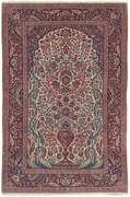 Kashan Tappeto 210x140 (Iran) Annodato A Mano