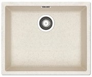 Lavello sottotop 1 vasca in fibra di vetro avena PYRAMIS Mistral L 40 x L 50 cm