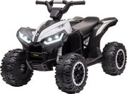 Quad Elettrico per Bambini 12V Ruote Larghe con Sospensioni e Fari LED Bianco...