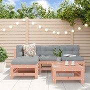 Set divani giardino 5 pz con cuscini legno massello di douglas