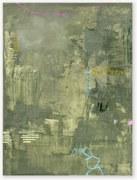 Dipinto su tela dipinto a mano Green Petite