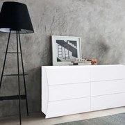 Mobile comò ARCO L 155 x H 81.5 x P 40 cm bianco lucido
