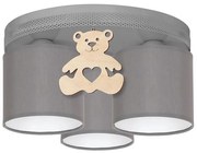 Plafoniera per bambini BEAR 3xE27/60W/230V