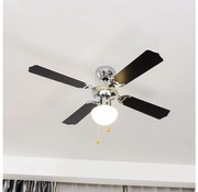 ZEVENTI - Ventilatore da soffitto NAVAGIO 1xE27/60W/230V nero/bianco