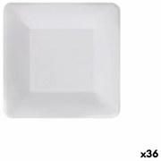 Set di piatti Algon Monouso Bianco Cartone Quadrato 18 cm (36 Unità)