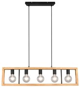 Lindby - Anahita 5 Lampada a Sospensione Wood/Black Lindby