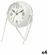 Orologio da Tavolo Bianco Metallo 18 x 21 x 12 cm (4 Unità)