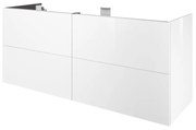 Mobile da bagno sotto lavabo SENSEA Neo  laccato lucido L 150 x H 64 x P 48 cm 4 cassetti, lavabo non incluso