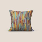 Brush-line collezione cuscini a fantasie multicolor in velluto impermeabile giallo