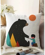 Federa con orso in misto cotone, 55 x 55 cm - Minimalist Cushion Covers