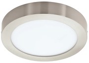 Plafoniera Moderna Fueva Z Acciaio Nichel Satinato Led Integrato 16,5W