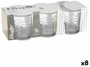 Set di Bicchieri Onde Trasparente Vetro 265 ml (8 Unità)