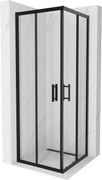 Mexen Rio cabina doccia quadrata 70 x 70 cm, trasparente, nera - 860-070-070-70-00