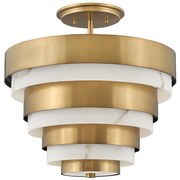 Lampadario Contemporaneo Echelon Acciaio Ottone Antico 3 Luci E14