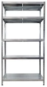 Scaffale in kit 5 ripiani Maciste L 120 x P 60 x H 195 cm grigio, portata per ripiano 260 kg