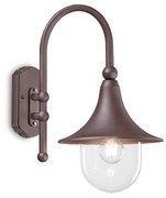 Applique Arco Rustica-Country Cima Alluminio Coffee 1 Luce E27