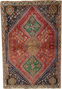 Shiraz Tappeto persiano 120 x 180 Rosso (Iran) Annodato A Mano