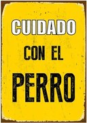 Distintivo Magnet  Steel Cuidado con el Perro 14,8 x 21 cm