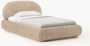 Letto imbottito in teddy bouclé con contenitore Alba