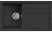 Lavello sopratop 1 vasca in quarzo nero ELLECI L 86 x L 51 cm