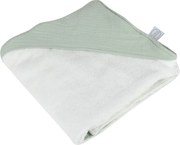 Asciugamano in mussola verde con cappuccio 75x75 cm - Bébé Douceur