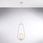 Lampadario Contemporaneo Afrodite Cromo 1 Luce E27