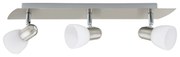 Spot Contemporaneo Enea Acciaio Nichel Satinato 3 Luci E14 40W Ip20