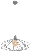 Lampadario SATURN 1xE27/15W/230V grigio