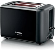 Bosch Hausgeräte DesignLine Tostapane Compatto, 2 Scomparti, Nero