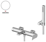 Rubinetto per vasca getto aerato Soffio per muro bianco verniciato GATTONI RUBINETTERIA