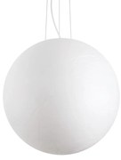 Sospensione Moderna Carta Metallo Bianco 1 Luce E27 D60Cm