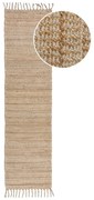 Passatoia di colore naturale in iuta tessuta a mano 60x230 cm Levi – Flair Rugs