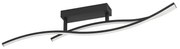 Plafoniera LED bagno e garage Grisolia, nero6 cm, 1500 lumen EGLO