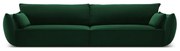 Divano verde scuro con rivestimento in velluto 248 cm Vanda – Mazzini Sofas