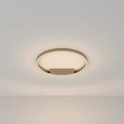 Lampadario A Sospensione Moderno Rim Alluminio Ottone 2 Luci Led 37W