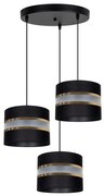 Lampadario a sospensione con filo CORAL 3xE27/60W/230V nero