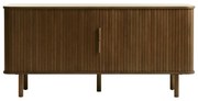 Cassettiera bassa marrone in rovere con ante scorrevoli 76x160 cm Cavo - Unique Furniture