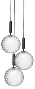 Nuura - Miira 3 Lampadario Rock Grey/Optic Clear Nuura