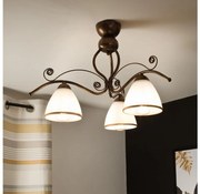 Lampadario a plafone RETRO 3xE27/60W/230V patina di bronzo