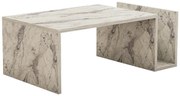 Tavolino da salotto MONEL, finitura effetto marmo grigio