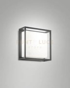 Glammy applique grigio scuro da esterno attacco e27 2 luci ip54