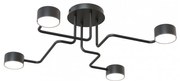 Lampada da soffitto in acciaio KURAGE 4 nera 4xGX53 Colore del corpo Nero