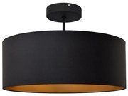 Lampadario a sospensione con supporto rigido ALBA 3xE27/15W/230V nero/oro