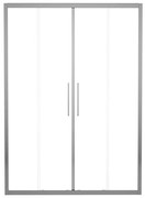 Porta doccia scorrevole Record, L 177-181 cm x H 195 cm x SP 6 mm, profilo argento