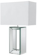 Lampada Da Scrivania Mirror Vetro Bianco Tessuto Trasparente 1 Luce E27