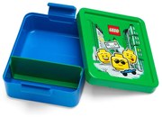 Scatola per snack blu con coperchio verde Iconic - LEGO®