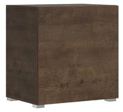 Base a terra L.60 H.60 P.39,2 con piedini sx-dx in legno, Noce