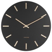 Orologio da parete nero con lancette dorate , ø 30 cm Charm - Karlsson