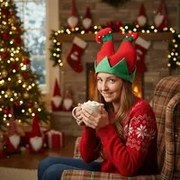 Cappello natalizio gambe elfo